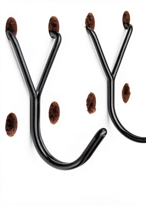 Steel Pegboard Hooks 50-Pack Black 1in J-Hook by Right Arrange Duty-0