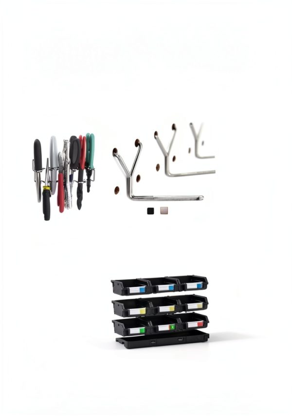 Steel Pegboard Hooks 50-Pack Black 1in J-Hook by Right Arrange Duty-6