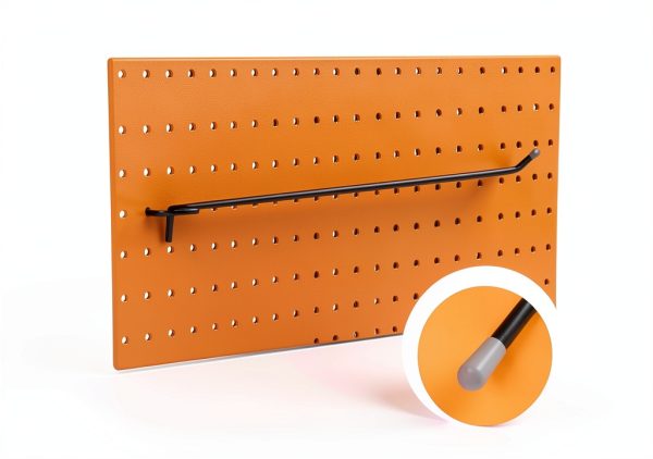 Black Pegboard Hooks HUHOLE 12 Inch Heavy Duty 25PC Set-1