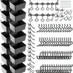 Pegboard Hooks ELEAD 286-Piece Extra Thick Set with Bins Black-0