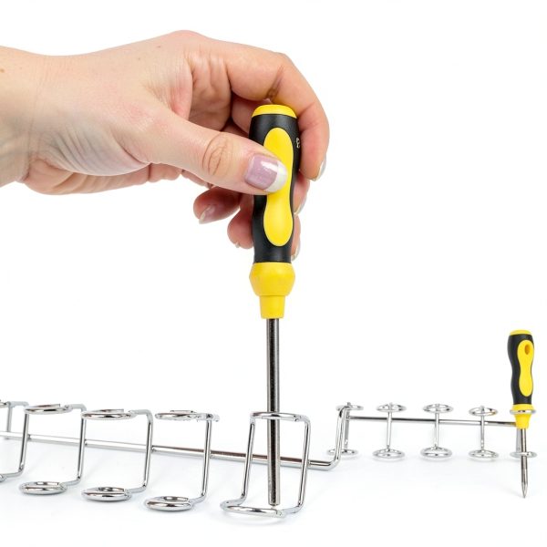 Pegboard Screwdriver Holders Ripeng Multi‑Ring Organizer Silver-2