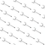 HUHOLE 2 Inch Pegboard Hooks 50 Pack Silver Wall Storage Organizer for-0