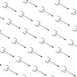HUHOLE 2 Inch Pegboard Hooks 50 Pack Silver Wall Storage Organizer for-0