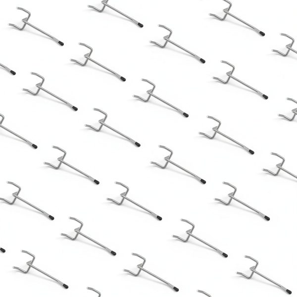 HUHOLE 2 Inch Pegboard Hooks 50 Pack Silver Wall Storage Organizer for-0
