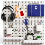 Keepo Pegboard Combination Kit White 22x22 Wall Organizer for Crafts-0