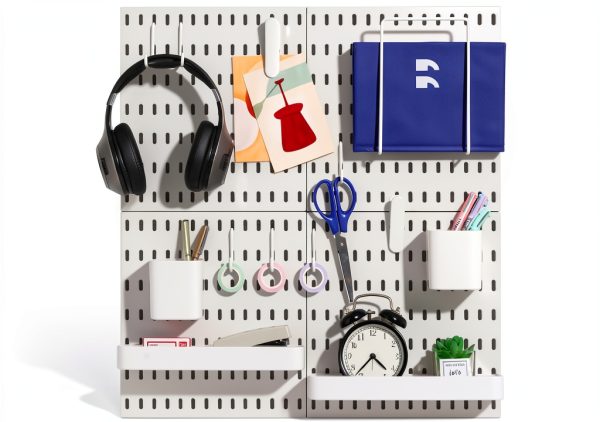 Keepo Pegboard Combination Kit White 22x22 Wall Organizer for Crafts-0