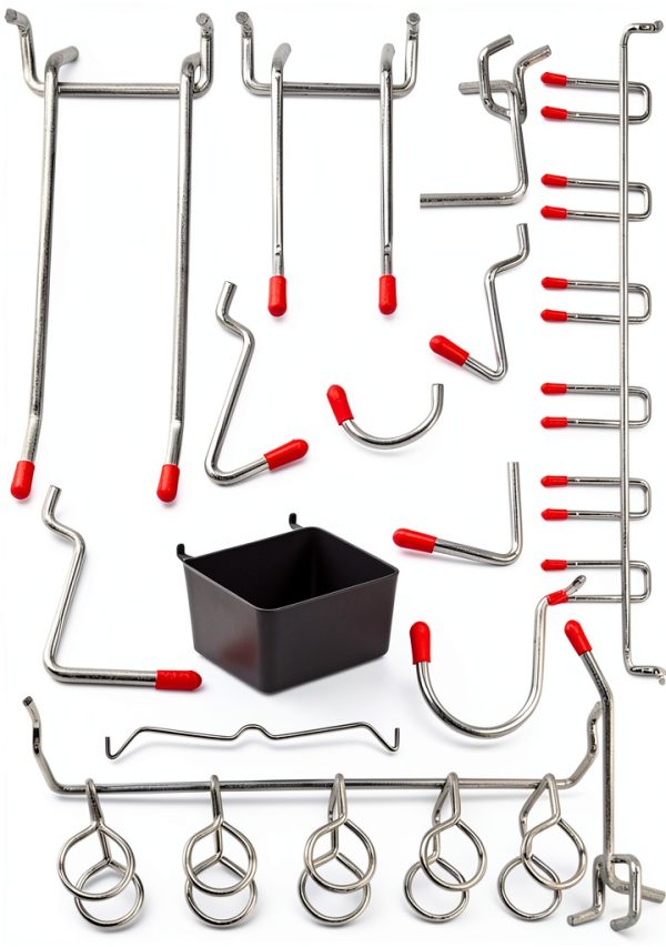 Pegboard Hooks Set 114pcs NAVSEEK Metal Lockable Organizer for Tools-4