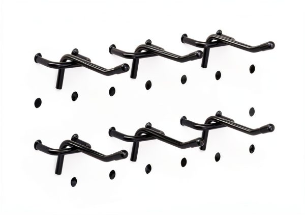 INCLY 50 Pack Black Pegboard Hooks, 2 Inch Metal Peg Board Hooks Accessories, Peg Board Tool Hangers Fit for 1/8“ and 1/4" Pegboard Hanging Tools for Garage, Craft Room, Kitchen, Store-5