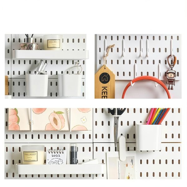 Keepo Pegboard Combination Kit White 22x22 Wall Organizer for Crafts-4