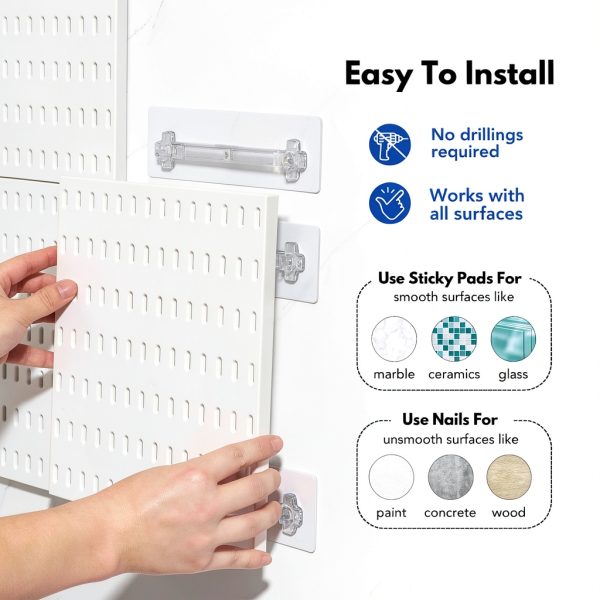 Keepo Pegboard Combination Kit White 22x22 Wall Organizer for Crafts-5