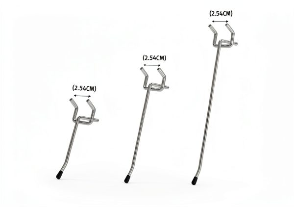 HUHOLE 2 Inch Pegboard Hooks 50 Pack Silver Wall Storage Organizer for-3