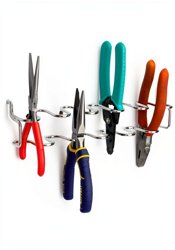 Pegboard Pliers Holder Right Arrange Zinc Plated Steel Holds 11 Pairs-2
