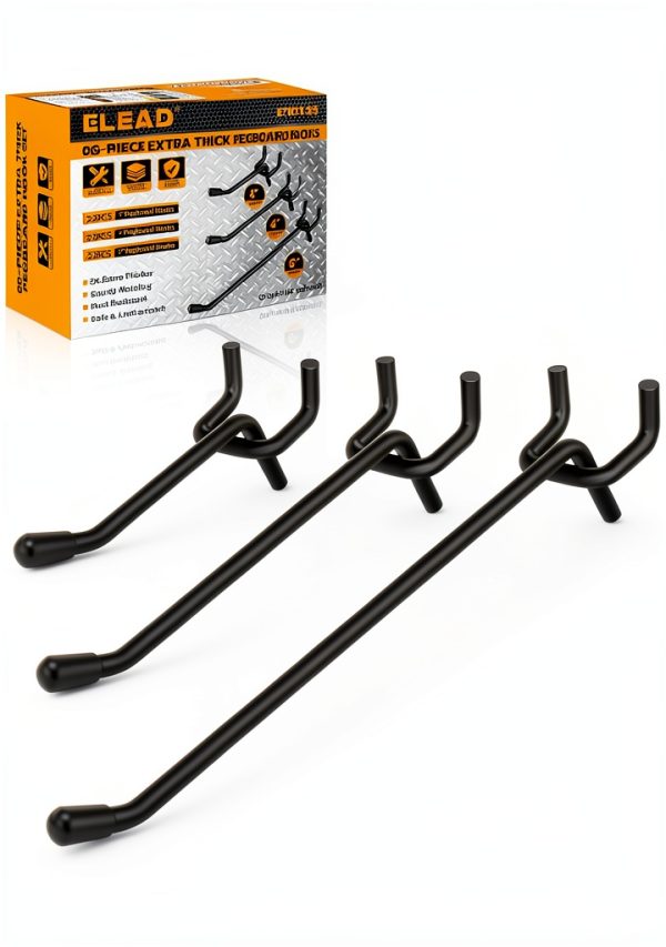 Pegboard Hooks ELEAD 66-Piece Thick 2 4 6 Inch Heavy Duty Organizer-0