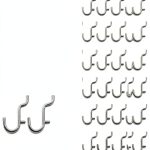 i-FKM 100PCS Metal Pegboard J Hook Silver Iron Rust Resistant Hooks-0