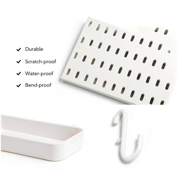 Keepo Pegboard Combination Kit White 22x22 Wall Organizer for Crafts-3