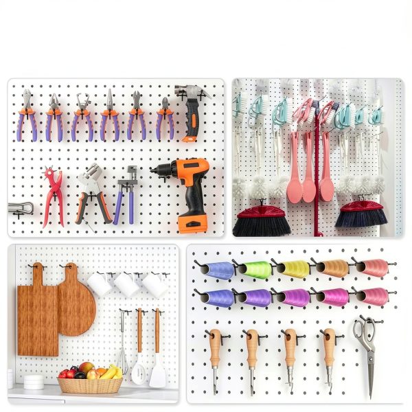 INCLY 50 Pack Black Pegboard Hooks, 2 Inch Metal Peg Board Hooks Accessories, Peg Board Tool Hangers Fit for 1/8“ and 1/4" Pegboard Hanging Tools for Garage, Craft Room, Kitchen, Store-6