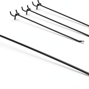 Black Pegboard Hooks HUHOLE 12 Inch Heavy Duty 25PC Set-0