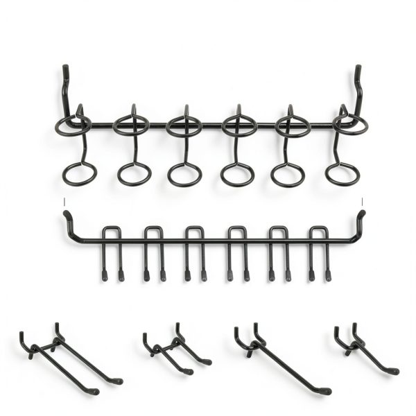 Pegboard Hooks ELEAD 286-Piece Extra Thick Set with Bins Black-1