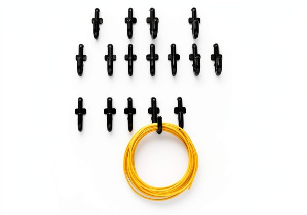 Pegboard Hooks Colorstorm 100PK Black Metal J-Hook Set Easy-Install-1
