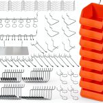 Pegboard Hooks HORUSDY 150PCS Assortment Kit Chrome Heavy Duty-0